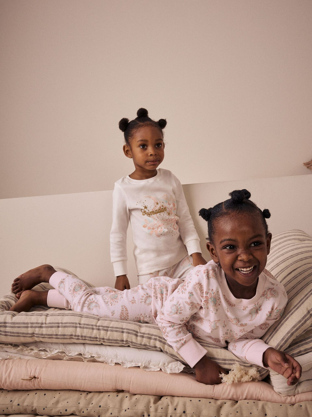 Пижама для девочки Next AA8-174, 3 шт., Розовый, Белый