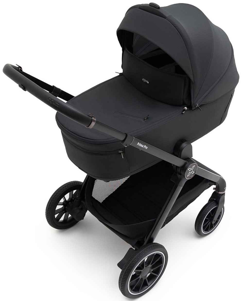 Коляска Agex Prima Pro 3 в 1 с автокреслом i-Team Black APA657 Midnight Grey (Темно-серый)