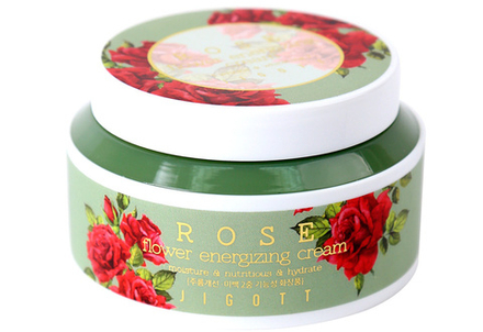 JIGOTT Крем для лица РОЗА ROSE Flower Energizing Cream, 100 мл