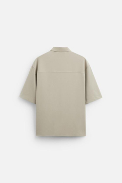 ZARA ПОЛО С МОЛНИЕЙ, СВЕТЛЫЙ СЕРЫЙ-КОРИЧНЕВЫЙ