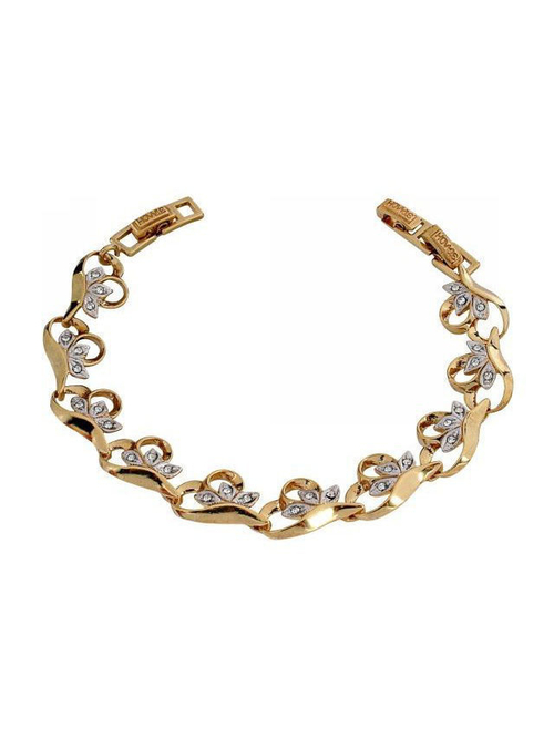 "Муслин" браслет в золотом покрытии из коллекции "Ателье" от Jenavi с замком пряжка