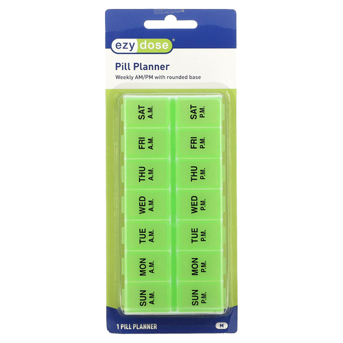Ezy Dose, еженедельный прием таблеток с закругленным основанием, средний, 1 шт.