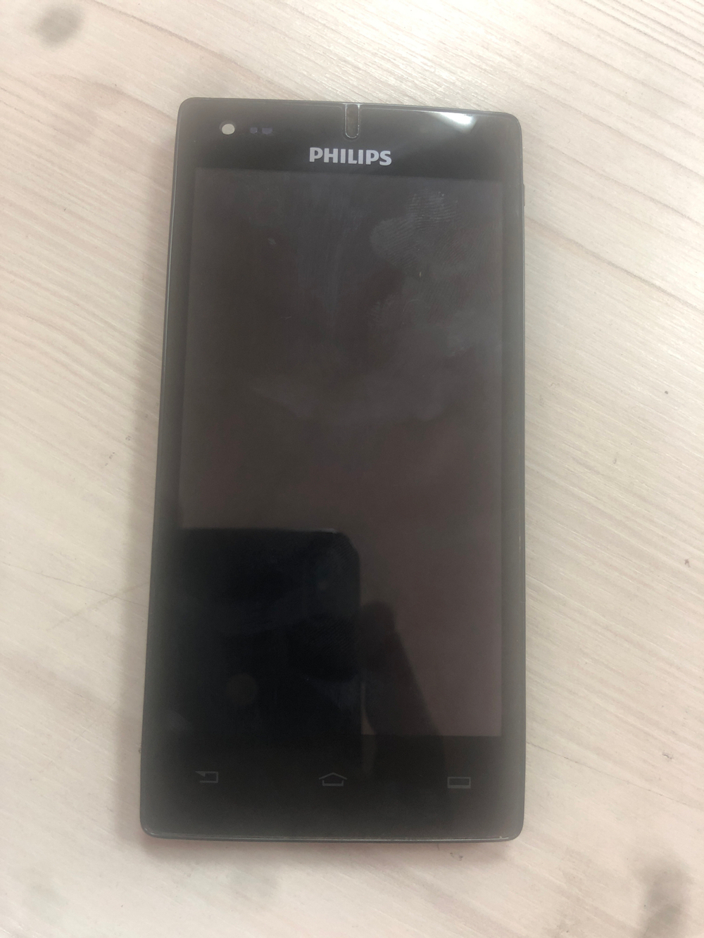 Дисплей для Philips W737 в сборе с тачскрином Черный