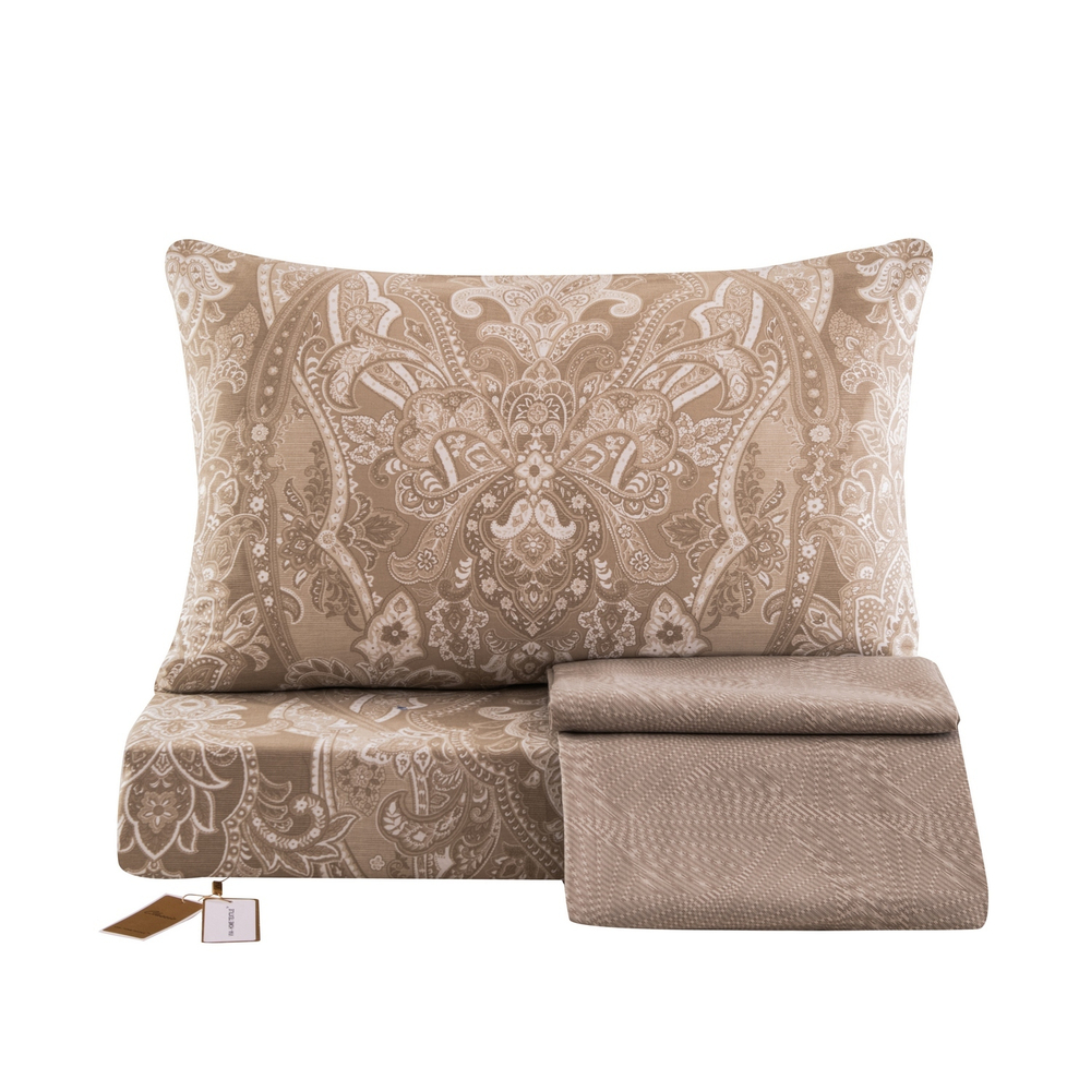 Комплект постельного белья Делюкс Сатин 100% хлопок на резинке LR631