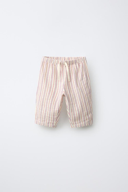 ZARA БРЮКИ В ПОЛОСКУ, РАЗНОЦВЕТНЫЙ
