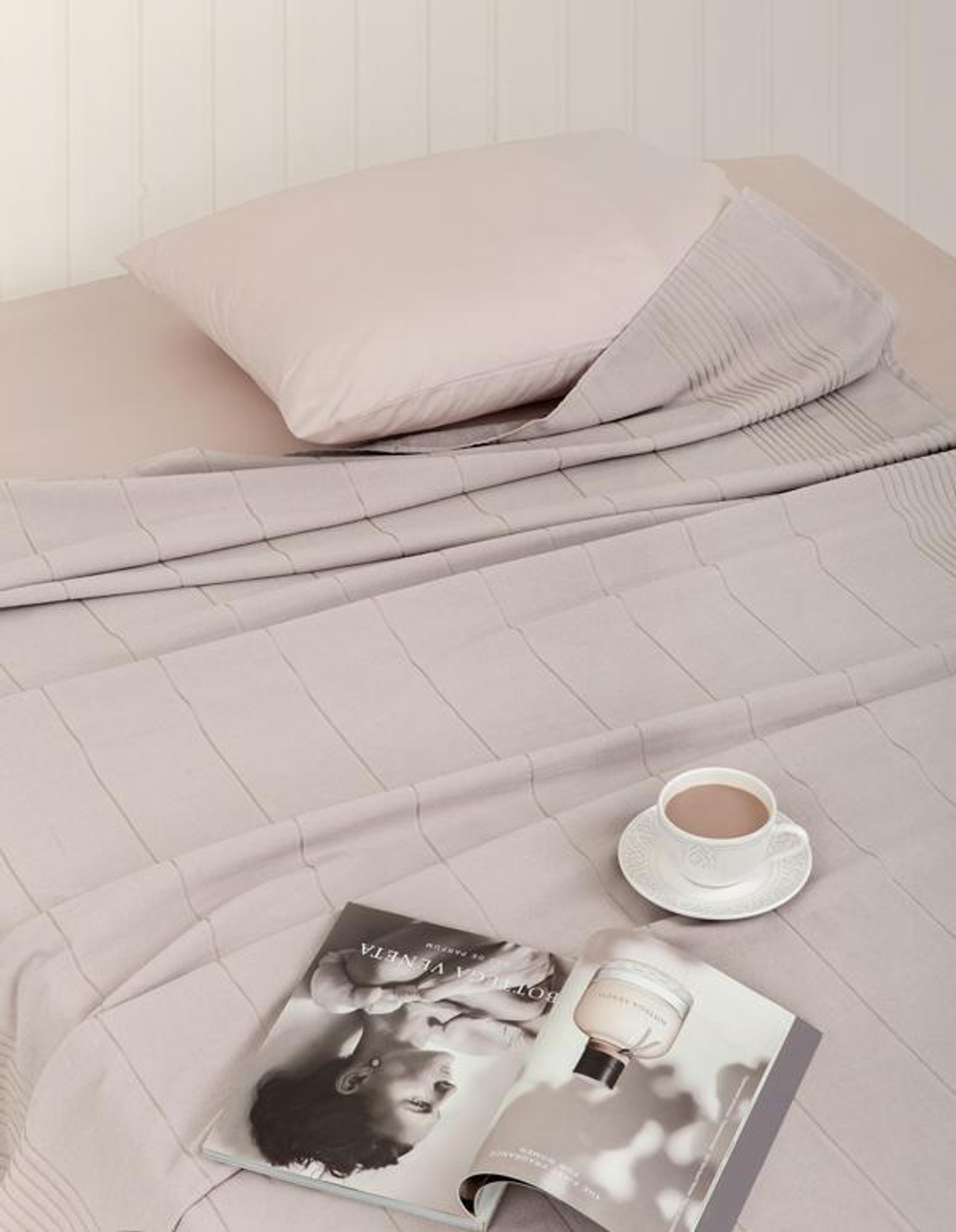 Элитная простыня для укрывания Simple мокко от Luxberry