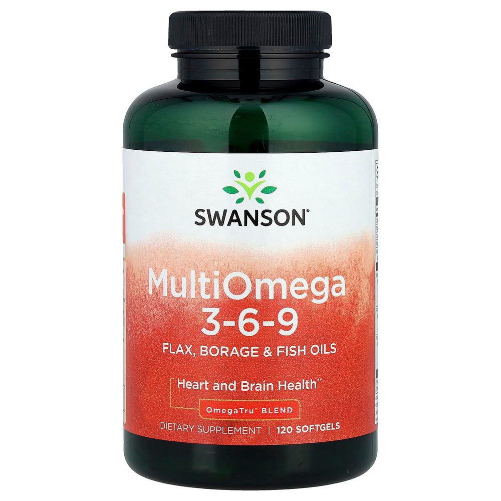 Swanson, MultiOmega 3-6-9`` 120 мягких таблеток