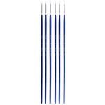 Набор кистей DELI "Finenolo", №1, круглая, березовая ручка 30 см, 6 штуки в уп., синтетика