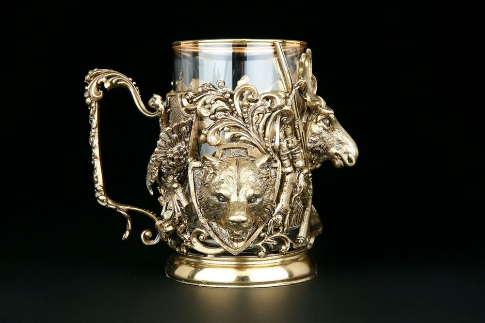 Набор подстаканников "Трофейный" 2шт. в подарочном кейсе