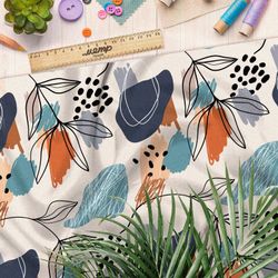 Ткань оксфорд 600 цветочный контур