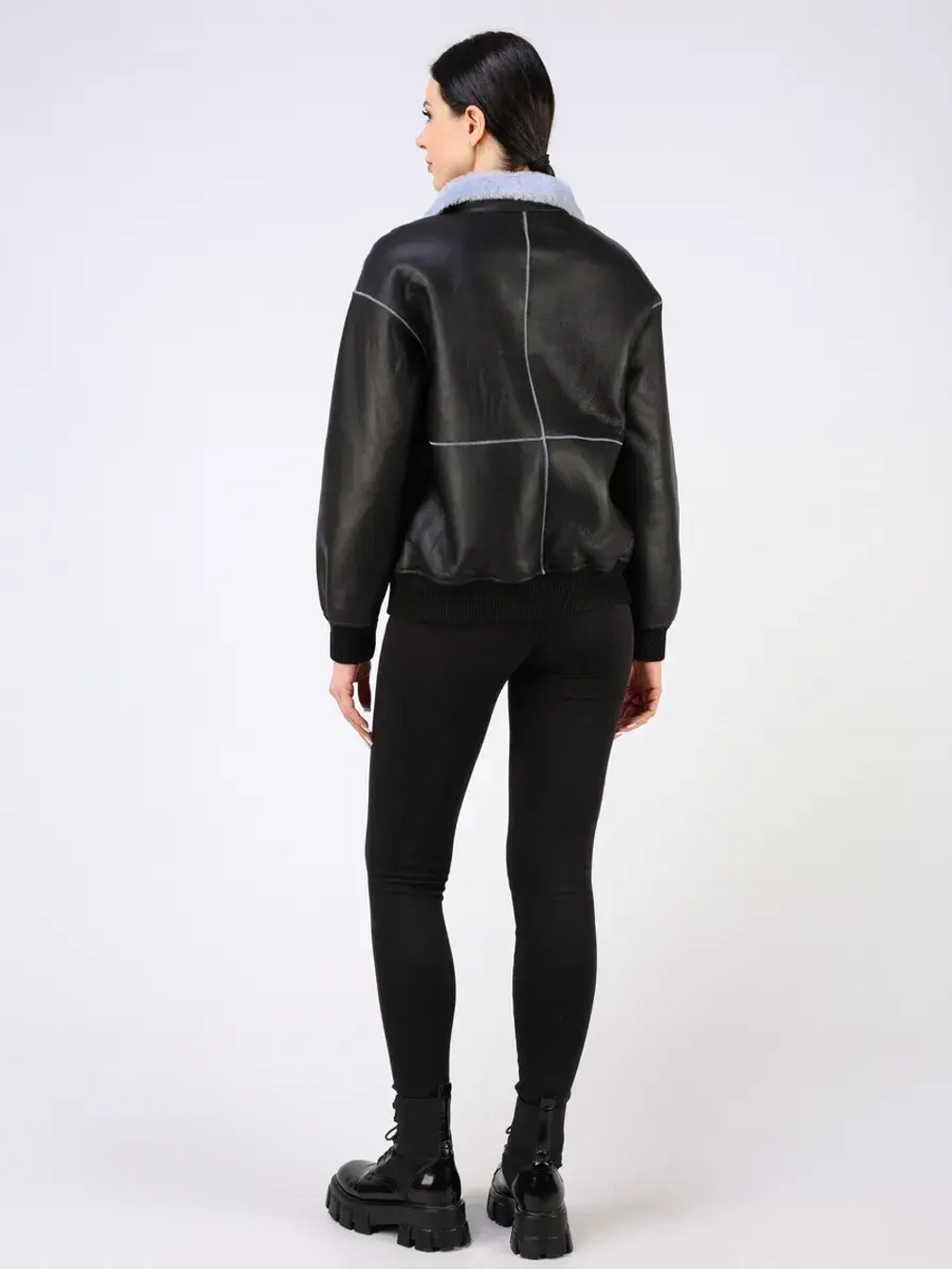 Дубленка зимняя двухсторонняя шуба укороченная