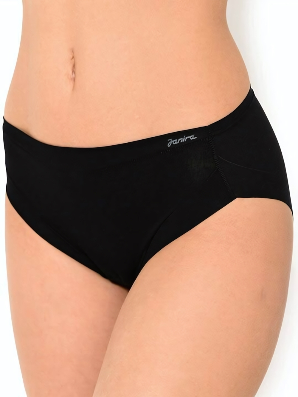 Трусики-слип со средней линией талии Cotton Band (Размер: S) (Цвет: черный)