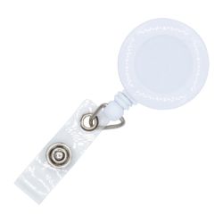 Ретрактор для карты Москвёнок с клипсой белый