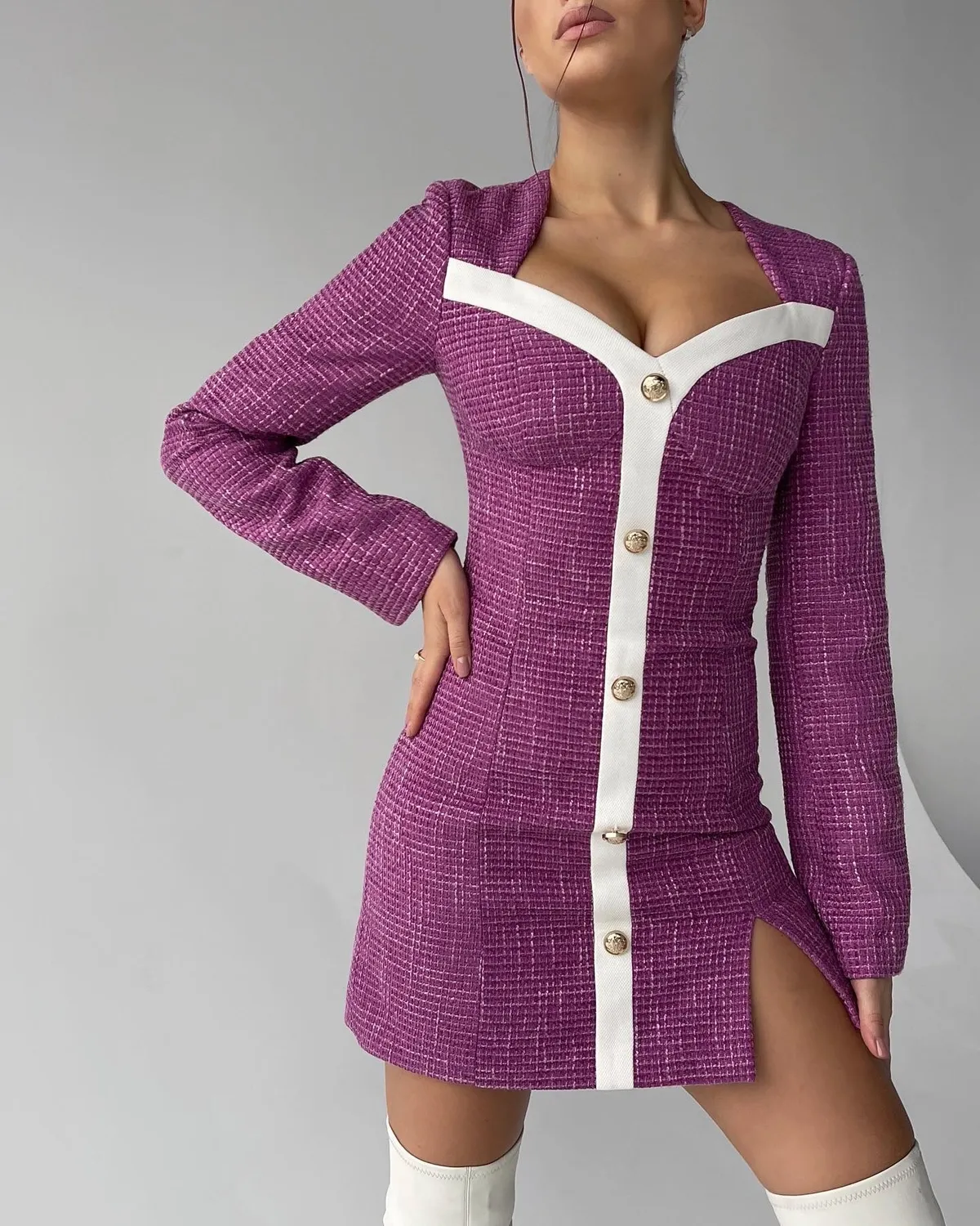 Платье твидовое Венера