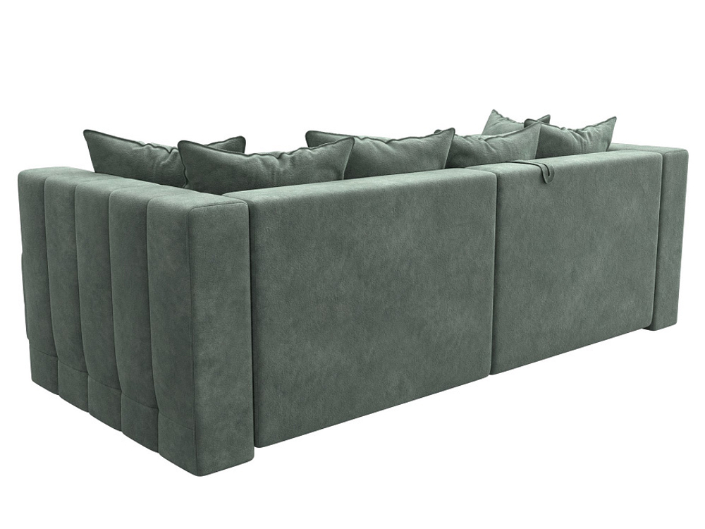 Диван угловой Лига-052 НПБ угол универсальный, BRUT 08 ВЕЛЮР зеленый