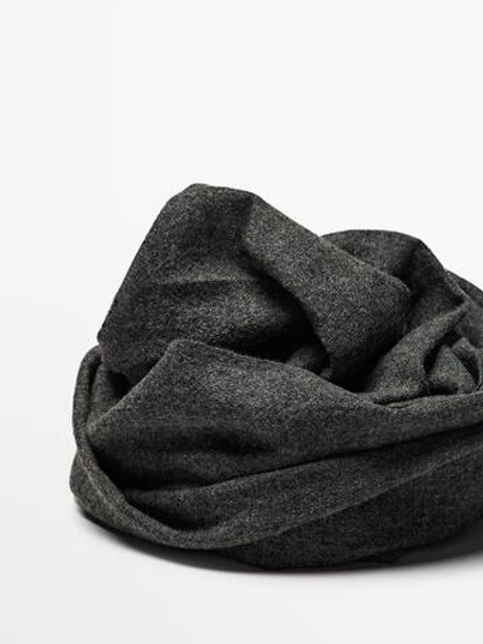 Massimo Dutti Шарф из 100% кашемира, серый