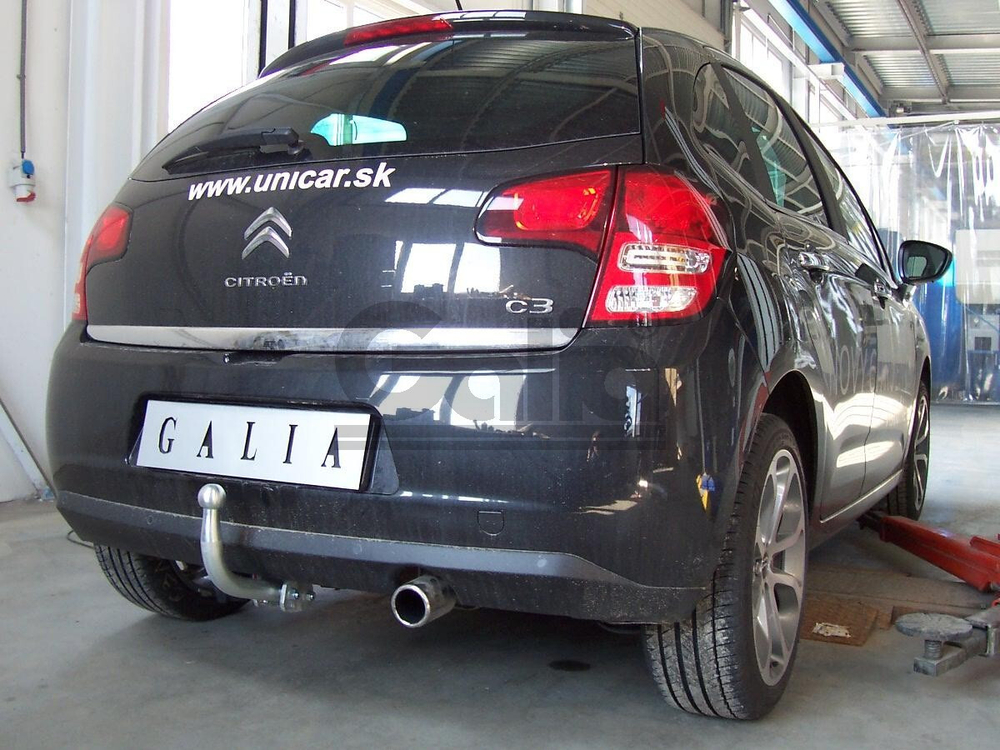 Оцинкованный фаркоп на Citroen C3 2002-2010, C3 II 2010-2016, кроме DS3 (без электрики), Galia C048A