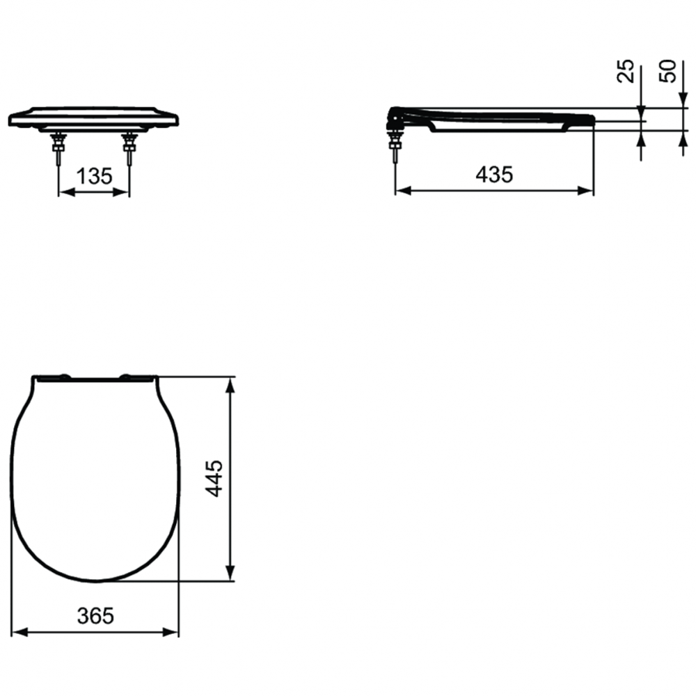 Сидение и крышка, с функцией плавного закрытия Ideal Standard CONNECT AIR E036801