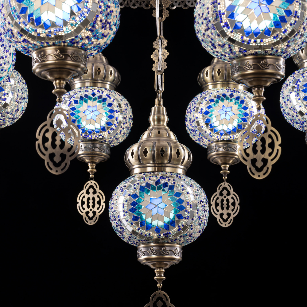 Citilux Каир CL419186 Люстра подвесная Мозаика Синяя