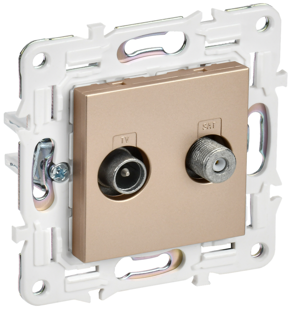 SKANDY Розетка двойная TV+SAT SK-A13Sa песочный IEK