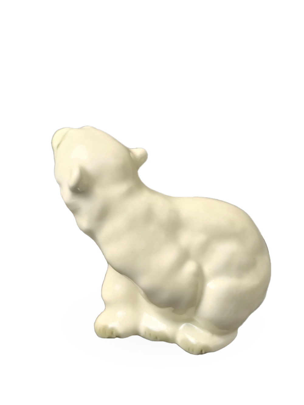 Фарфоровая статуэтка "Белый медведь" (ЛФЗ), 1970-1986 гг.