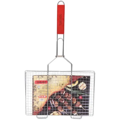 Решетка-гриль универсальная 35*23 см, h=2,5 см (длина с ручкой 57 см)