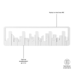Вешалка настенная skyline, 50 см, белая, 5 крючков