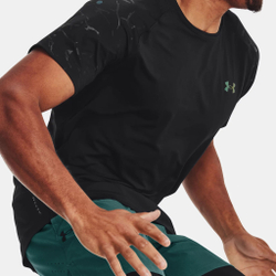 Мужское теннисное поло Under Armour Rush Emboss T-Shirt Men - Black