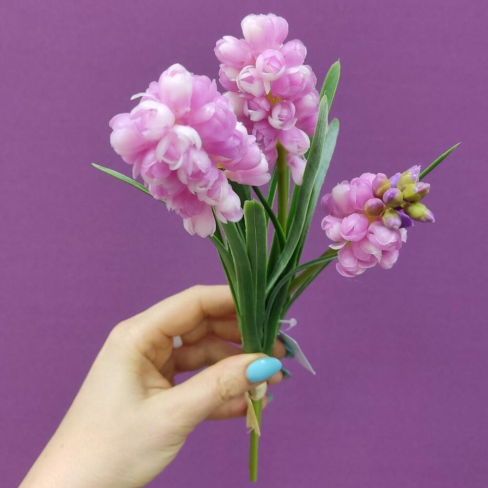Мускари розовые. Латекс. Букет