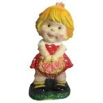 Фигура из гипса «Девочка с букетом» 47см