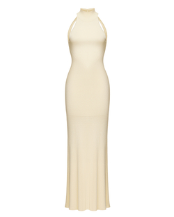 Платье ESSENTIAL с открытой спиной, молочный