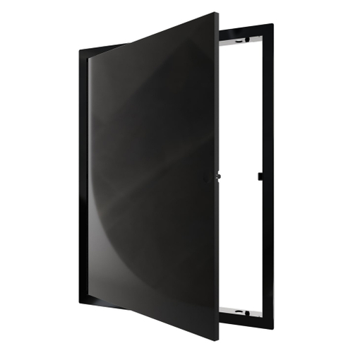 Люк ревизионный пластиковый нажимной  327*327 с  фланцем 300*300  L3030N Black EVECS