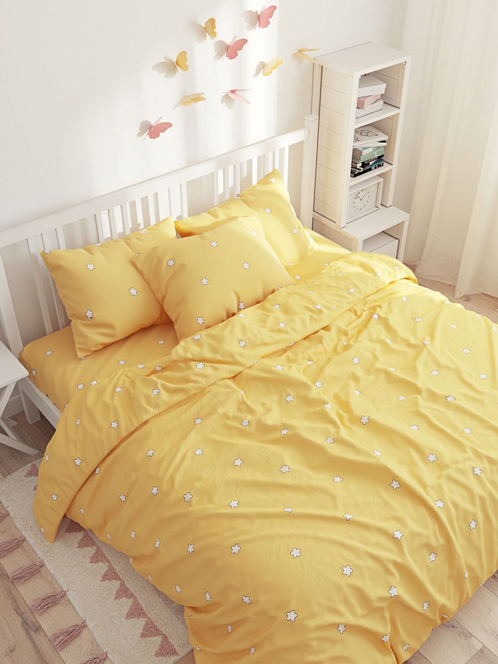 Пододеяльник Сказка "Летние звезды/Летние звезды" 1,5-сп 145х215 см на молнии , перкаль