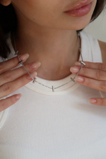 Колье шипы silver