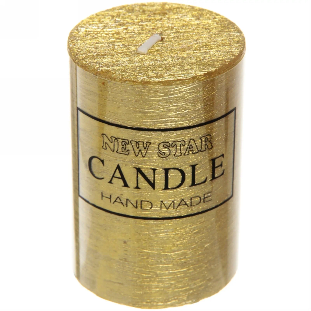 Свеча «New Star» 5*7,5см цвет золото ZD-072