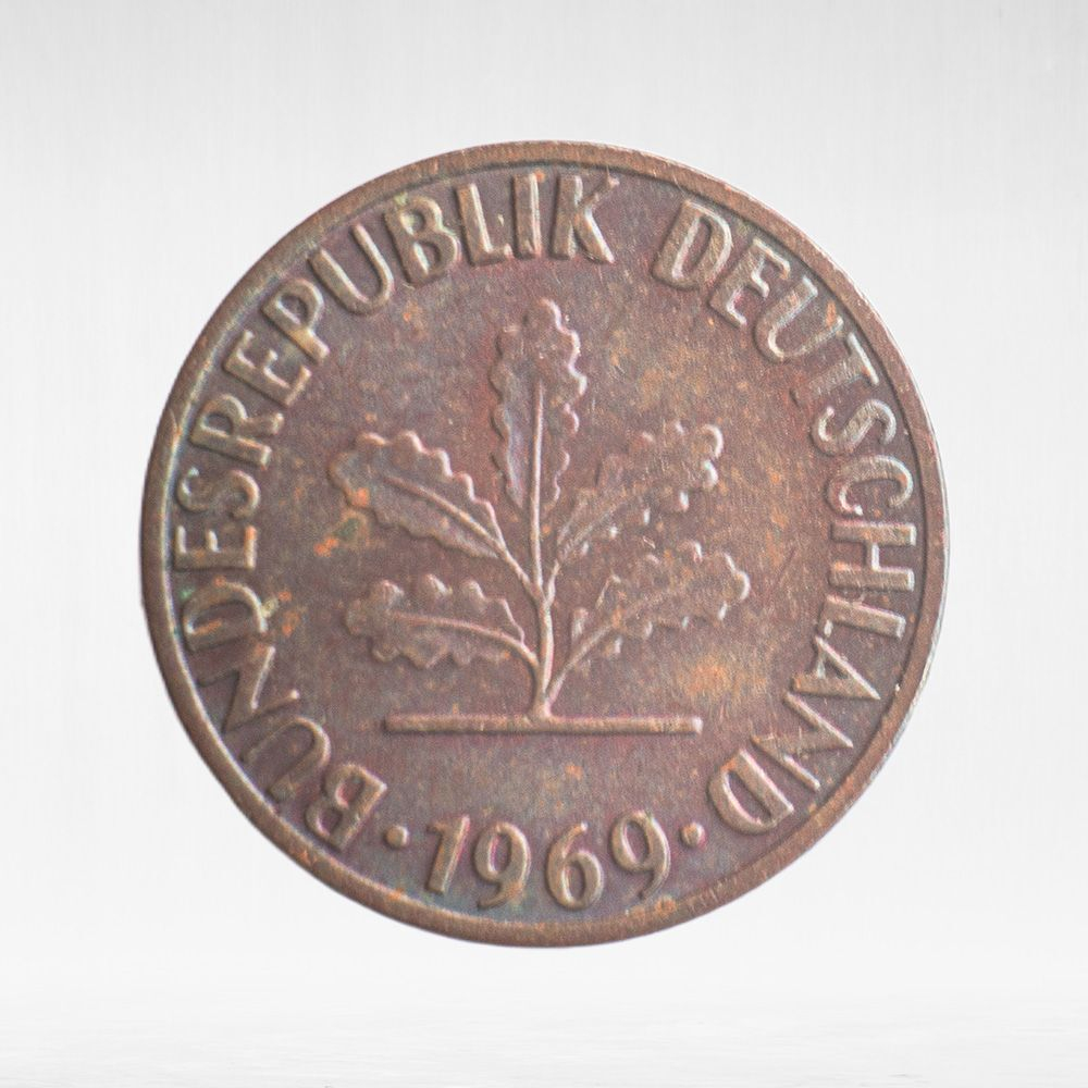 Germany, 1 Pfennig, 1969, (Stuttgart Mint - "F"), VF