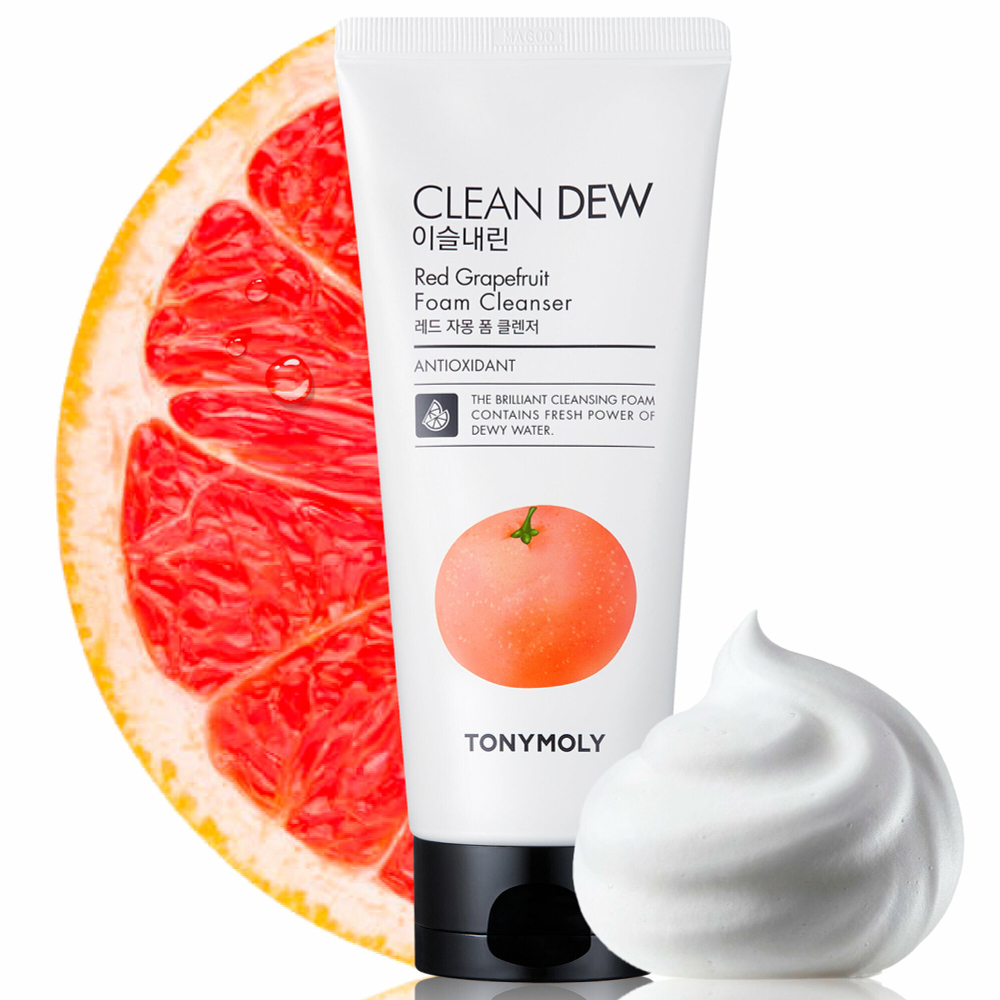 TONY MOLY пенка для умывания Clean Dew с экстрактом грейпфрута, 180 мл, 287 г