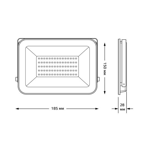 Прожектор светодиодный Gauss Qplus 50W 6500К 613511350