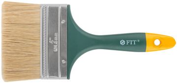 Кисть флейцевая "Контур", натур.светлая щетина, пластиковая ручка  4" (100 мм)