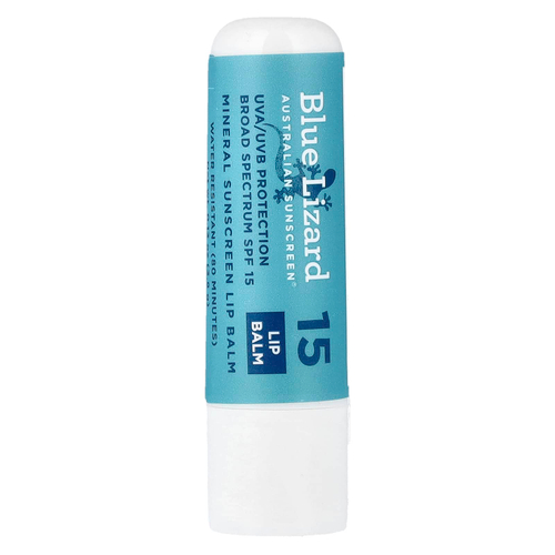 Blue Lizard Australian Sunscreen, солнцезащитный бальзам для губ, SPF 15, натуральный кокос, 3,8 г (0,13 унции)