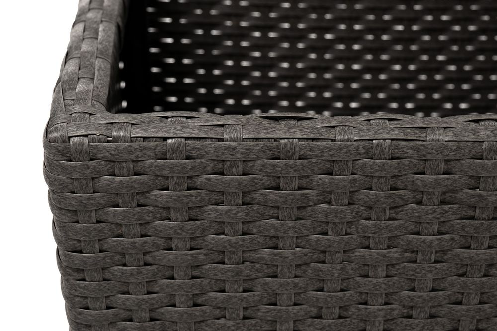 "Капучино" кашпо для цветов плетеное из искусственного ротанга, цвет графит