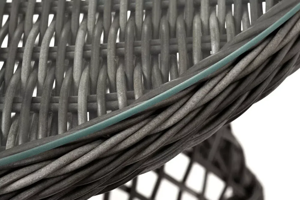 "Алиса" кофейный комплект из искусственного ротанга, цвет графит