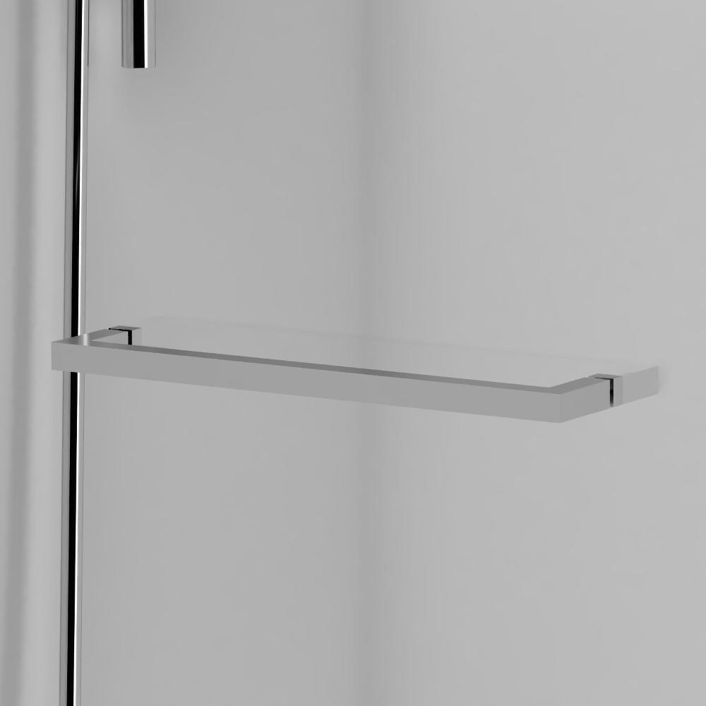 Душевая шторка на борт ванны 150х80 см, с полотенцедержателем Damixa Skyline DX35WBS-D7W1-150MT