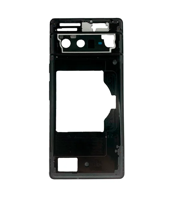 Средняя часть корпуса (рамка) для Google Pixel 6 Pro черная (Stormy black)