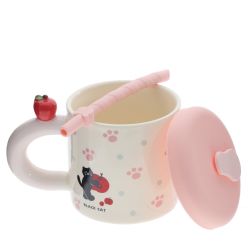 GAEM Кружка с крышкой и трубочкой, 330 мл, L14 W9 H14 см, 4в.