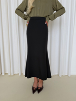 Юбка карандаш со шлицей черный