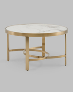 Журнальный столик Адриана 80*80 см светлая керамика