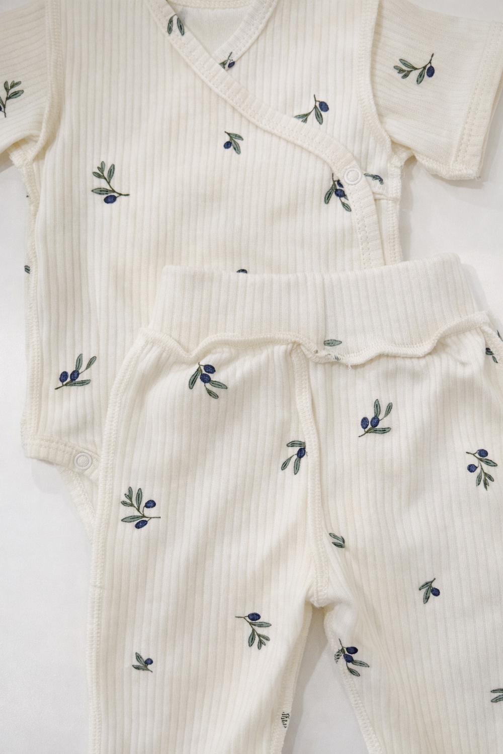 Боди кр.рукав и штанишки в рубчик, Оливки