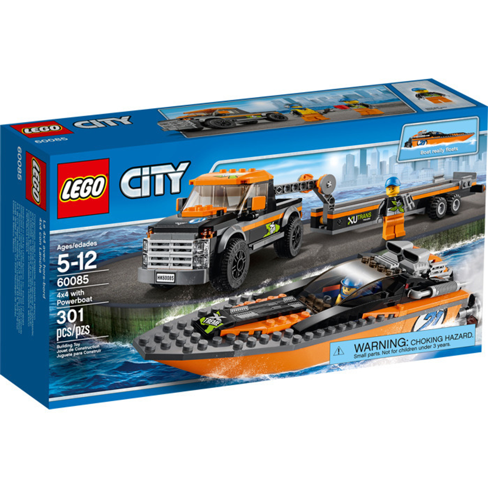 LEGO City: Внедорожник 4x4 с гоночным катером 60085 — 4x4 with Powerboat — Лего Сити Город