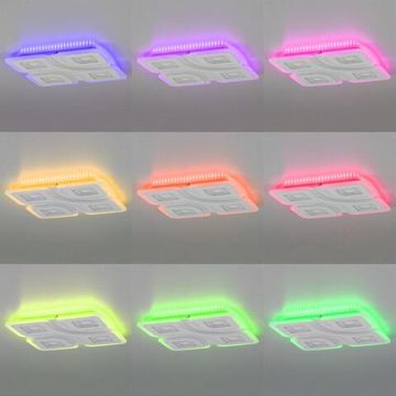 Потолочная люстра с пультом 100W 3000-5500K + RGB CL739160E белый Квест Citilux